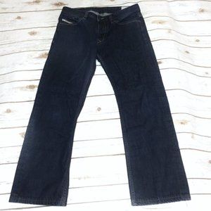 Diesel Viker Straight Dark Button Fly Jeans